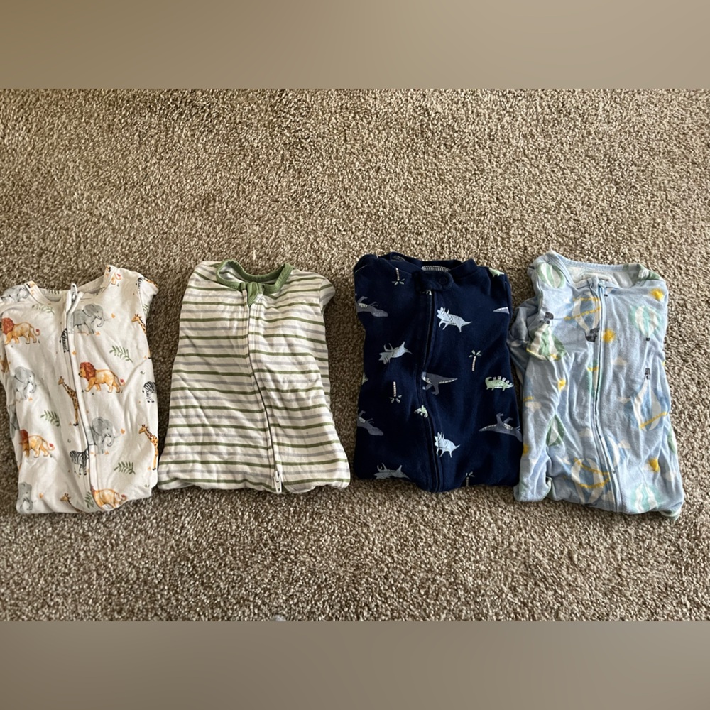 Set of 4 Baby boy onesies-6 months